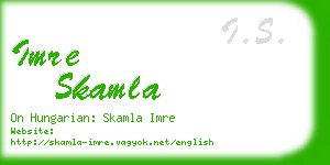 imre skamla business card